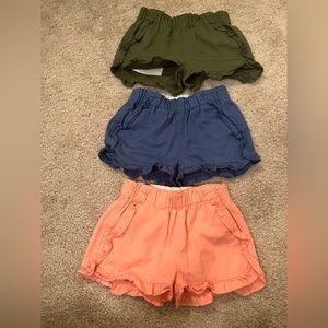 Crewcut Set of 3 Girls Ruffled Shorts - Size 4T